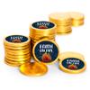 80ct Vacation Bible School Candy Religious Party Favors Chocolate Coins Faith on Fire (80 Count) - Gold Foil - By Just Candy view 1