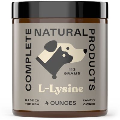 Complete Natural Products L-Lysine Powder for Pets - 4oz - Pure L-Lysine Powder