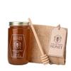 100% Authentic, USA - Made Raw Unfiltered Gourmet Honey Gift Set with Dipper by Pure Southern Honey [ 1 lb] - Unheated - Non - GMO, No Additives, All - Natural Sweetener- Environmental-Friendly Glass Jar view 1