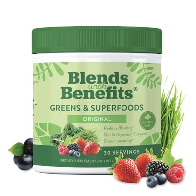 360 Nutrition Super Greens Powder with Probiotics & Digestive Enzymes, Sugar & Gluten Free, Plant-Based Superfood for Gut Health, Immunity - 6.35 oz