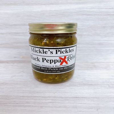 Black Peppa X RELISH Mickle's Pickles (12) 12oz Jars