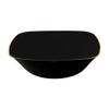EcoQuality 16 oz Black Plastic Square Bowls with Gold Rim - Disposable Plastic Soup Bowls, Heavy Duty Plastic Salad Bowls, Dessert Bowl for Baby Showers, Weddings, Birthday Party (30 PACK) view 2