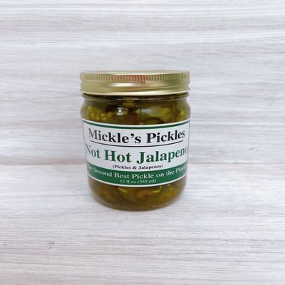 Not Hot Jalapeno Mickle's Pickles (12) 12oz Jars
