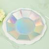 Tableclothsfactory 25 Pack | 7.5" Iridescent Decagonal Premium Dinner Paper Plates - 300 GSM for Wedding Receptions, Banquets, Catered Events view 2