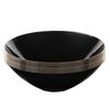 EcoQuality 16 oz Black Plastic Round Bowls with Gold Rim - Disposable Plastic Soup Bowls, Heavy Duty Plastic Salad Bowls, Dessert Bowl for Baby Showers, Weddings, Birthday Party (240 PACK) view 1
