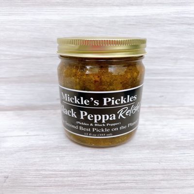 Black Peppa RELISH Mickle's Pickles (12) 12oz Jars