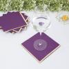 Tableclothsfactory 50 Pack | 2 Ply Soft Purple with Gold Foil Edge Party Paper Napkins, Dinner Cocktail Beverage Napkins view 1
