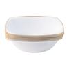 EcoQuality 16 oz White Plastic Square Bowls with Gold Rim - Disposable Plastic Soup Bowls, Heavy Duty Plastic Salad Bowls, Dessert Bowl for Baby Showers, Weddings, Birthday Party (240 PACK) view 1