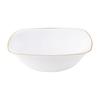EcoQuality 16 oz White Plastic Square Bowls with Gold Rim - Disposable Plastic Soup Bowls, Heavy Duty Plastic Salad Bowls, Dessert Bowl for Baby Showers, Weddings, Birthday Party (240 PACK) view 2
