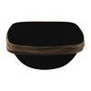 EcoQuality 16 oz Black Plastic Square Bowls with Gold Rim - Disposable Plastic Soup Bowls, Heavy Duty Plastic Salad Bowls, Dessert Bowl for Baby Showers, Weddings, Birthday Party (240 PACK) view 1
