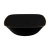 EcoQuality 16 oz Black Plastic Square Bowls with Gold Rim - Disposable Plastic Soup Bowls, Heavy Duty Plastic Salad Bowls, Dessert Bowl for Baby Showers, Weddings, Birthday Party (240 PACK) view 2