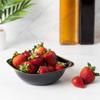 EcoQuality 16 oz Black Plastic Square Bowls with Gold Rim - Disposable Plastic Soup Bowls, Heavy Duty Plastic Salad Bowls, Dessert Bowl for Baby Showers, Weddings, Birthday Party (240 PACK) view 3