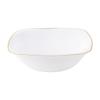 EcoQuality 16 oz White Plastic Square Bowls with Gold Rim - Disposable Plastic Soup Bowls, Heavy Duty Plastic Salad Bowls, Dessert Bowl for Baby Showers, Weddings, Birthday Party (20 PACK) view 2
