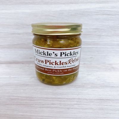 CrawPickles RELISH Mickle's Pickles (12) 12oz Jars