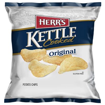 Herr's - Kettle Cooked Chips (Herr's Kettle Cooked Potato Chips Original, 2.5 Oz Pack of 3)