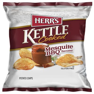 Herr's - Kettle Cooked Chips (Herr's- Kettle Mesquite Barbecue Chips, 2.5 Oz Pack of 3)