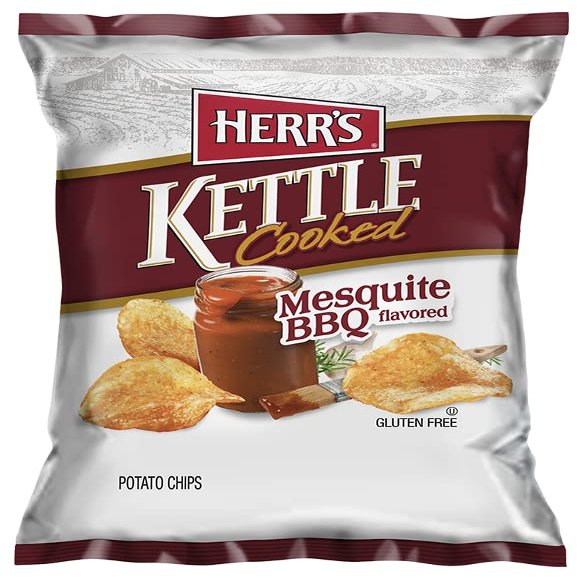 Herr's - Kettle Cooked Chips (Herr's- Kettle Mesquite Barbecue Chips, 2.5 Oz Pack of 3)