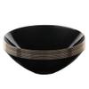 EcoQuality 16 oz Black Plastic Round Bowls with Gold Rim - Disposable Plastic Soup Bowls, Heavy Duty Plastic Salad Bowls, Dessert Bowl for Baby Showers, Weddings, Birthday Party (20 PACK) view 1