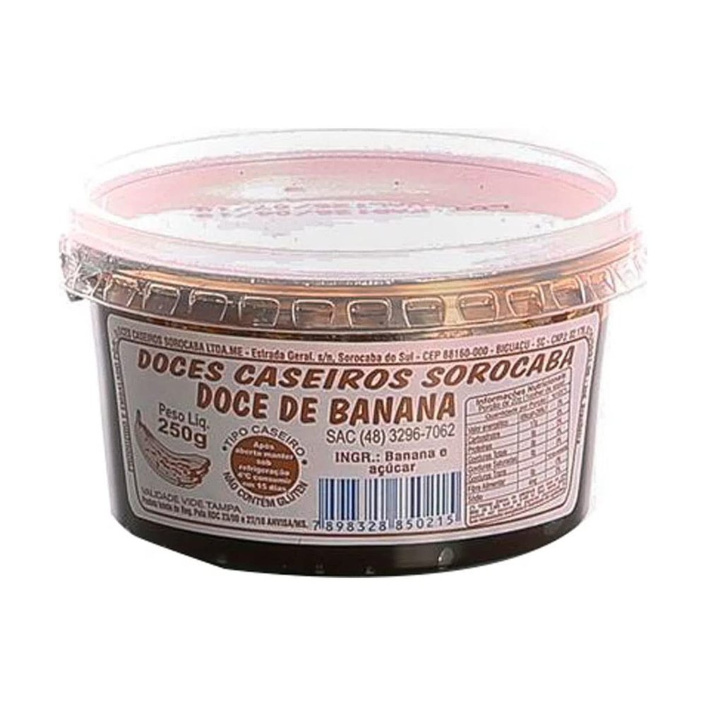 Homemade Banana Candy Doce Caseiro de Banana 250g / 8.82oz / 0.55lb. (Pack of 5)
