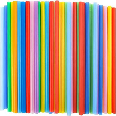 100pcs Disposable Drinking Cute Straw Individually Wrapped, Milkshake Plastic Straws in Assorted Bright Colors, Large Pack