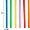 100pcs Disposable Drinking Cute Straw Individually Wrapped, Milkshake Plastic Straws in Assorted Bright Colors, Large Pack view 2