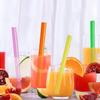 100pcs Disposable Drinking Cute Straw Individually Wrapped, Milkshake Plastic Straws in Assorted Bright Colors, Large Pack view 3