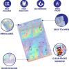 100pcs Cellophane Self Sealing Bag, Hologram Iridescent Transparent Cellophane Bags Cookie Bags for Candy Cookies Jewelry 9 X 12cm view 4