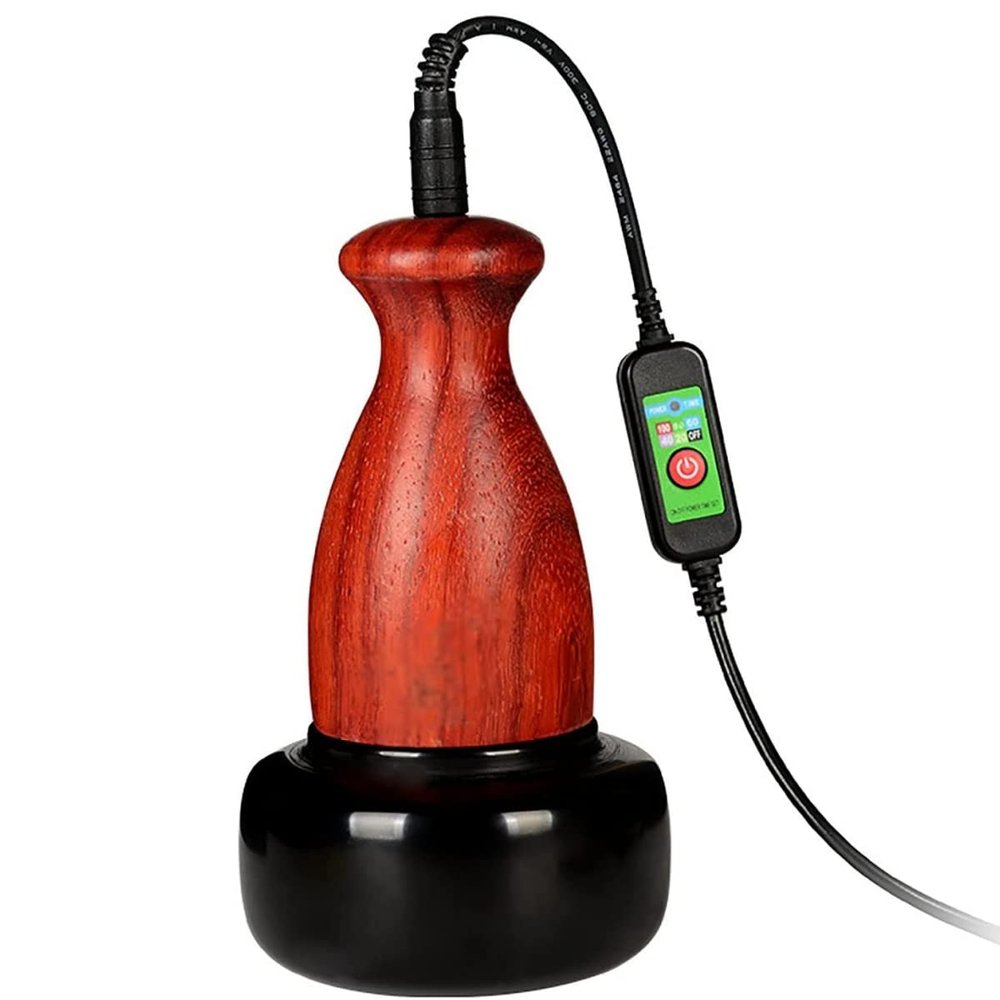 WeiiTech Hot Stone Electric Massager, Natural Stone Heating GuaSha Scraping, for Back Neck Massage Relax