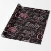MyPupSocks Personalized Your Own Name Black Wrapping Paper with Logo, Custom Gift Wrapping Paper Roll for Friend Sister BFF Customized Birthday Christmas Graduation Wrap Paper 58x23 5 Rolls view 2