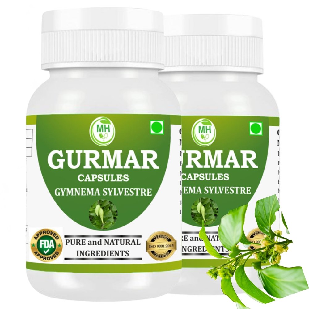 Morsan's Gudmar Extract (Gurmar) Capsules, Pack of 2 x 60 x 500 mg. Veg. Capsules (2)