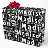 MyPupSocks Personalized Wrapping Paper for Son, White Name Black Background Gift Wrap Paper Custom Name Wrapping Paper Roll for Mom Mama Mother's Day, Customize Birthday Wrapping Paper 58x23 5 Rolls view 1
