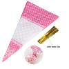 Alvinlite Cone Shaped Treat Bags|50 Piece Clear Cone-Shaped Treat Popcorn Bags Treat Bags Cellophane Candy Bags |Pink| |pink 17CM*30CM| henna cones view 2