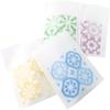 100PCS White Non-Woven Color Design Flat Heat Sealable Food Storage Pouch Packaging Bags 3" x 4.3" (White & Mixed)