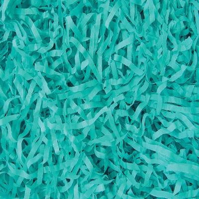 Aqua Color Tissue Paper Shred, 18 oz. Bag Wedding Christmas Anniversary Birthday Valentine's Day Basket Packaging Filling Crinkle Cut Paper Shred Filler Gift Wrapping