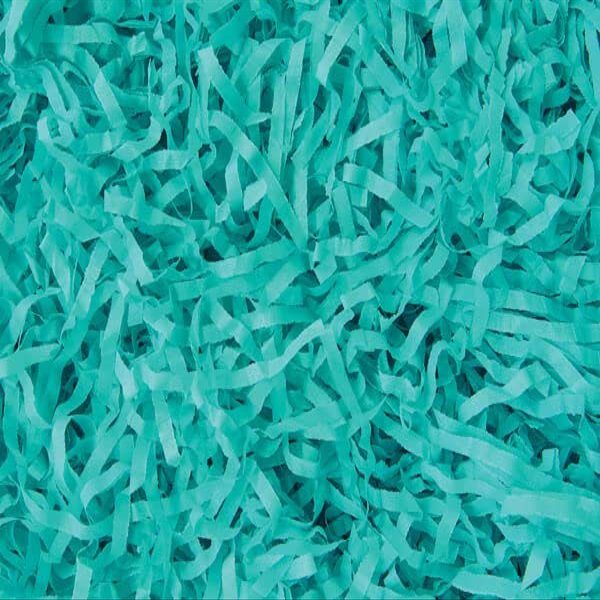 Aqua Color Tissue Paper Shred, 18 oz. Bag Wedding Christmas Anniversary Birthday Valentine's Day Basket Packaging Filling Crinkle Cut Paper Shred Filler Gift Wrapping
