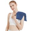 Microwavable Heating Pad with Washable Cover, 8 x 18 Microwave Heating Pad for Neck and Shoulders, Moist Heat Bean Bag Warm Compress for Knee, Joints, Wrist, Abdomen (Dark Blue) view 1