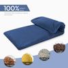 Microwavable Heating Pad with Washable Cover, 8 x 18 Microwave Heating Pad for Neck and Shoulders, Moist Heat Bean Bag Warm Compress for Knee, Joints, Wrist, Abdomen (Dark Blue) view 2