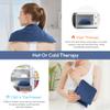 Microwavable Heating Pad with Washable Cover, 8 x 18 Microwave Heating Pad for Neck and Shoulders, Moist Heat Bean Bag Warm Compress for Knee, Joints, Wrist, Abdomen (Dark Blue) view 4