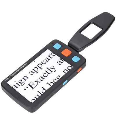 AALGO Portable Digital Magnifier Reading Aid,5.0 Inch LCD Screen for Low Vision,Handheld Electronic Reading Magnifier 4X32X Zoom,with Memory Function,for Visually Impaired,Black