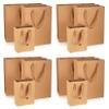 12 Pcs Kraft Paper Bags with Handles, Brown Paper Gift Bags Bulk, Small, Medium & Large Retail Bags for Small Business, Shopping Bag s, Birthday Party Favor Bag, Merchandise Bag (Brown, L+M+S=12 PCS) view 1