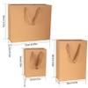 12 Pcs Kraft Paper Bags with Handles, Brown Paper Gift Bags Bulk, Small, Medium & Large Retail Bags for Small Business, Shopping Bag s, Birthday Party Favor Bag, Merchandise Bag (Brown, L+M+S=12 PCS) view 2
