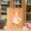 12 Pcs Kraft Paper Bags with Handles, Brown Paper Gift Bags Bulk, Small, Medium & Large Retail Bags for Small Business, Shopping Bag s, Birthday Party Favor Bag, Merchandise Bag (Brown, L+M+S=12 PCS) view 3