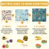 Reusable Beeswax Wrap - 9 Pack Beeswax Wraps for Food, Eco-Friendly Beeswax Food Wraps, Bread Sandwich Wrapper - Organic, Sustainable, Zero Waste, Reusable Plastic-Free Food Wrap, 1XL, 3M, 5S view 3