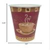 VeZee 16 Oz Disposable Heaven Poly Paper Durable Hot Cup with White Hinged Tab Lids For Hot/Cold Drink, Coffee Cups, Tea, Cocoa, Travel, Hot Chocolate, Chai, Latte & Hot Soup|150CT view 2
