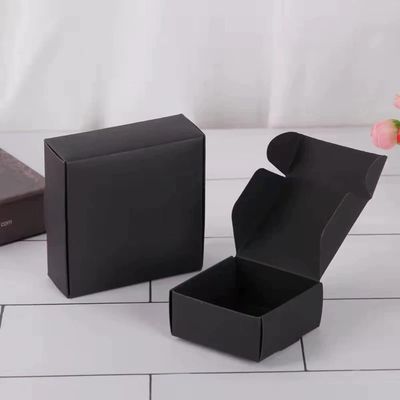 10pcs DIY Kraft Gift Boxes White/Brown/Black Paper Small Soap Box Kraft Cardboard Mini Jewelry Packing Carton Box Black 8.5x6x3cm