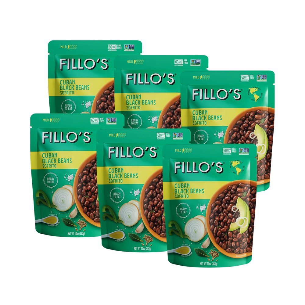 Fillos Cuban Black Beans, Non GMO, Vegan, 10 Ounces (Pack Of 6)