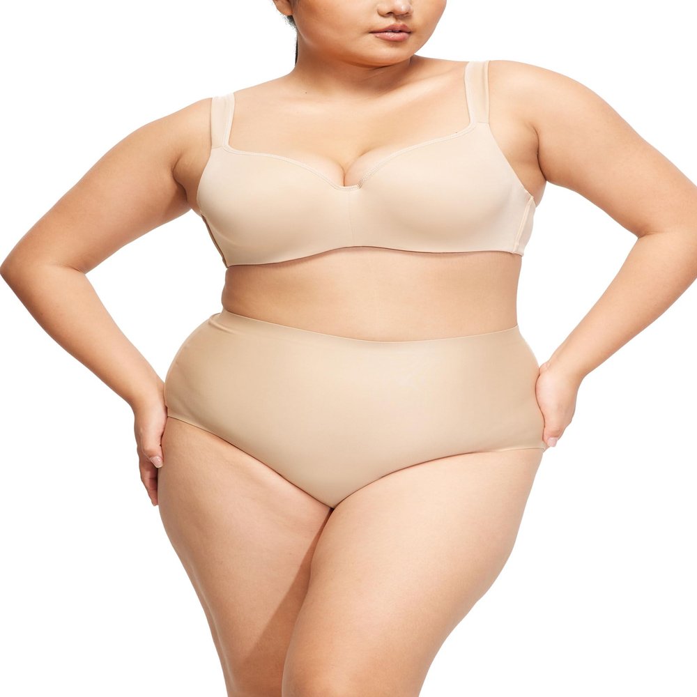 STRAWBERRY WEEKS LEAKPROOF2.0 High Waist Ultimate Absorbency Incontinence Underwear for Women | Holds 10 Tampons | Period Underwear Heavy Flow | Postpartum Leak Proof Panties (L/XL, Beige)