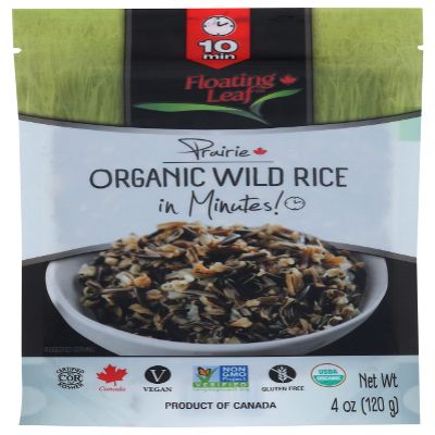 Floating Leaf Organic Wild Rice, Ready In Minutes, Non GMO, Vegan, 4 Ounces (Pack Of 6)