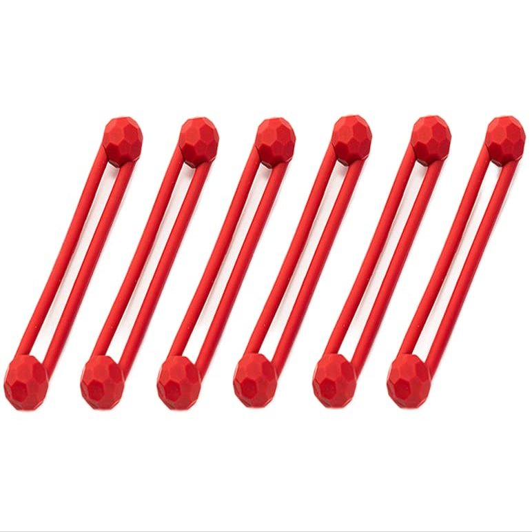 AmeriCan Goods Dental Silicone Instrument Ties Autoclavable Up to 275F Red 6/Pack Dental Pro-Ties (206IT)