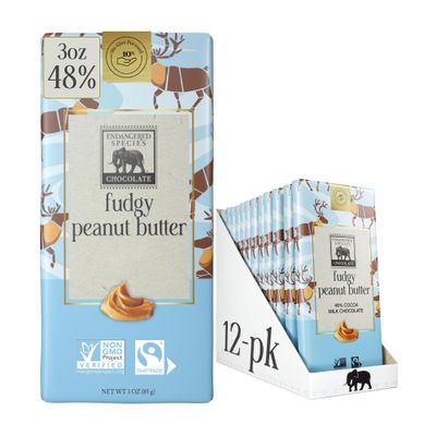 Endangered Species Choclate Bars (Fudgy Peanut Butter + 48% Milk Chocolate)